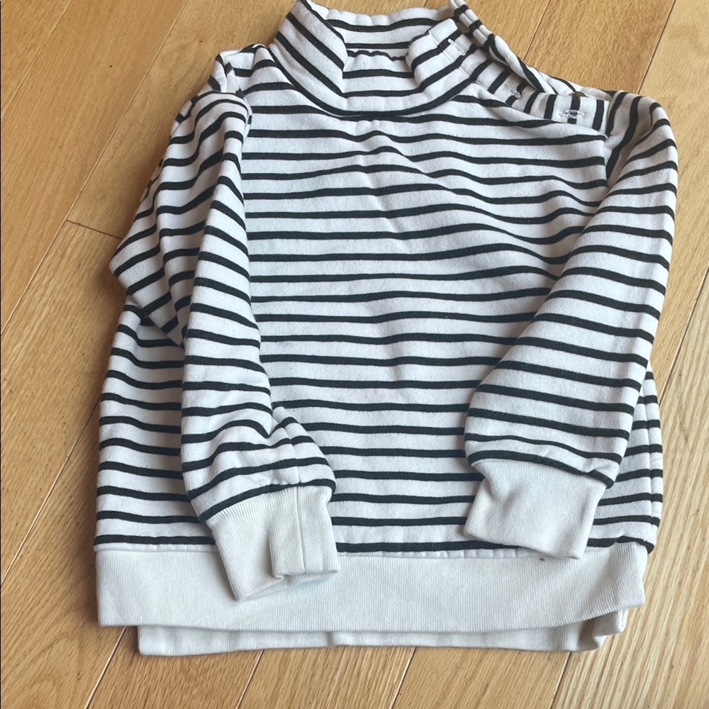 Crewcuts Black and White Striped Sweater